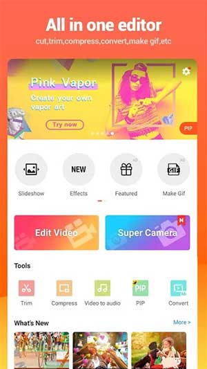 VideoShow Lite tích hợp nhiều công cụ chỉnh sửa