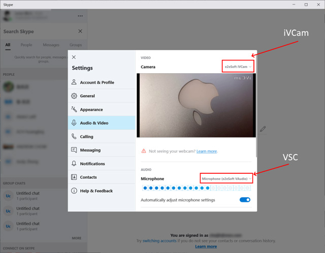 Sử dụng iVCam để học online, họp trực tuyến trên Zoom, Skype...
