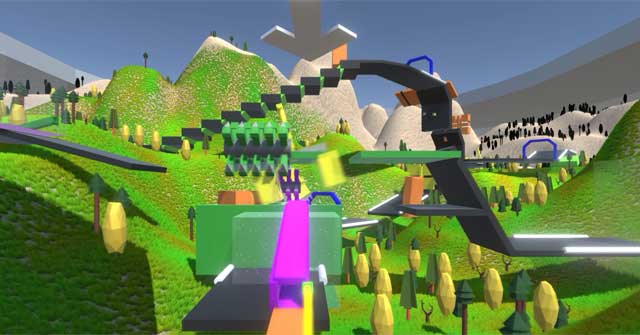 Đồ họa rực rỡ màu sắc của Cube Racer 