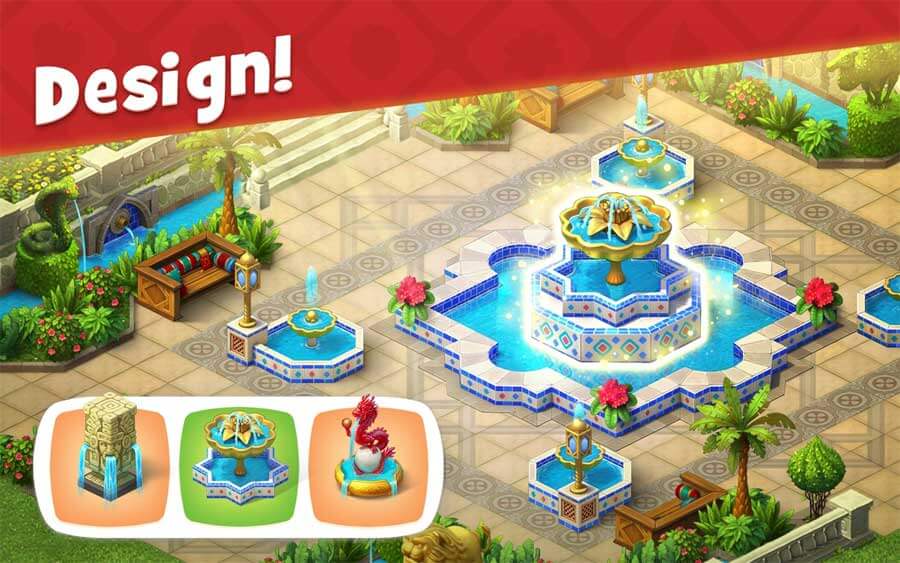 Thiết kế khu vườn mơ ước trong Gardenscapes