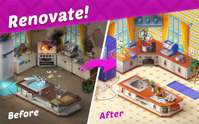 Giúp Austin sửa lại ngôi nhà cũ của gia đình trong Homescapes for Mac