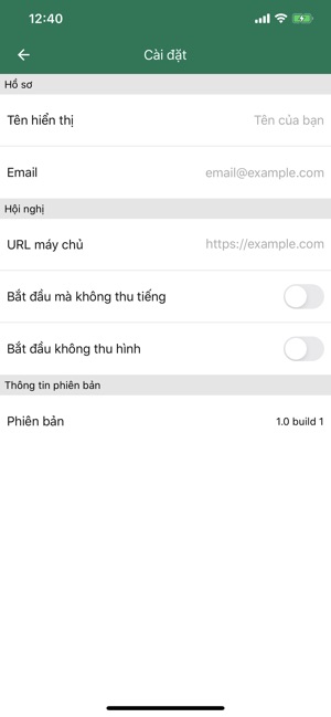 Giao diện AIC eMeeting cho iPhone
