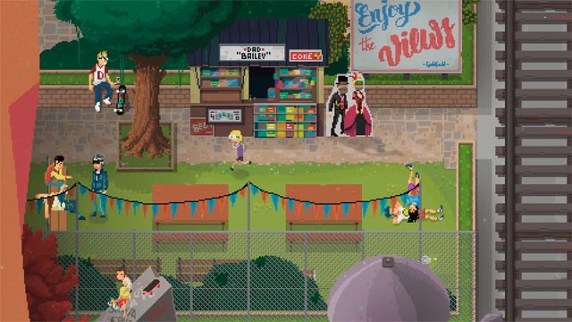 Bối cảnh game Crossing Souls là vùng ngoại ô California những năm 80