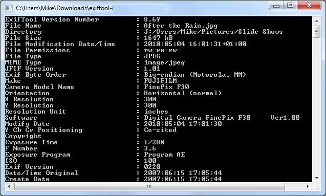 Cập nhật ExifTool mới nhát