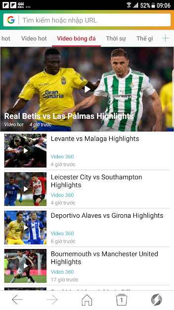 Giao diện đọc tin tức