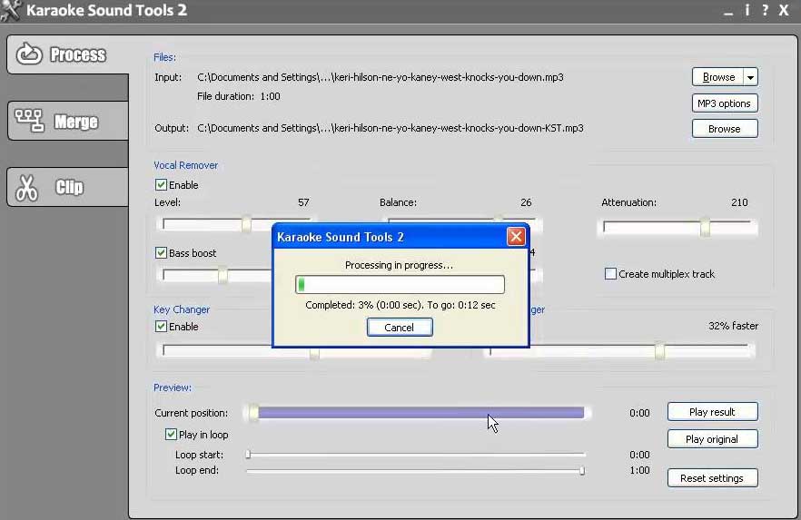 Karaoke Sound Tools xử lý file nhanh chóng