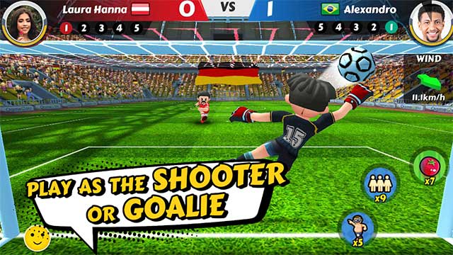 Chơi như cầu thủ hoặc thủ môn trong game đá bóng Perfect Kick 2