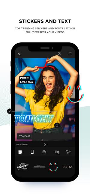 Thêm sticker, text và video bằng CapCut