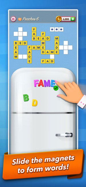 Ghép các chữ cái để tạo thành ô chữ trong Letter Fridge 