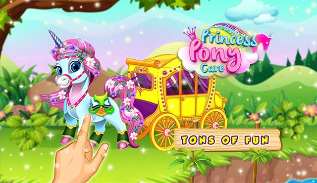 Tắm rửa và thay đồ cho ngựa con trong Princess Pony Care