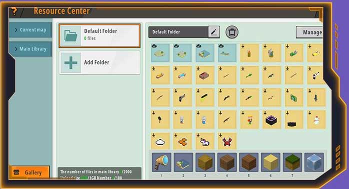 Trung tâm tài nguyên trong Mini World