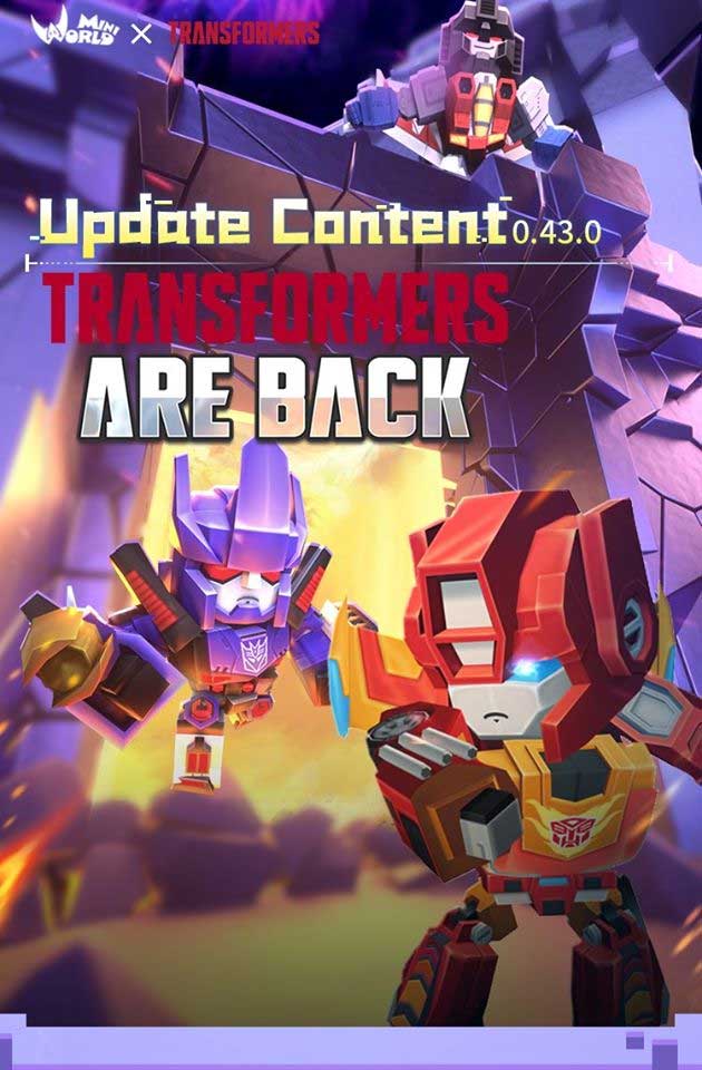 Người máy biến hình trở lại thế giới của Mini World