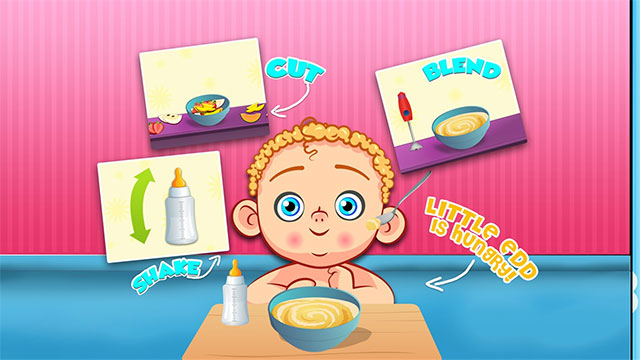 Cho bé uống sữa và ăn uống mỗi ngày trong Super Cute Baby Girl Care