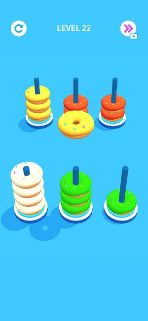 Xếp bánh donut màu sắc