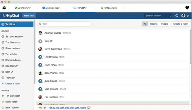 Giao diện trực quan của ứng dụng All-in-One Messenger for Mac