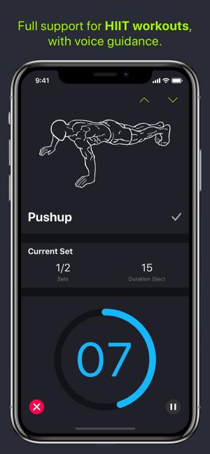 Hướng dẫn bằng giọng nói cho phương pháp tập HIIT.