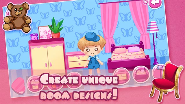 Thiết kế phòng ngủ, phòng khách và căn bếp ấm cúng trong Doll House Makeover