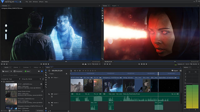 Hit Film Pro cung cấp hàng loạt tính năng sửa video, chỉnh màu, hiệu ứng...