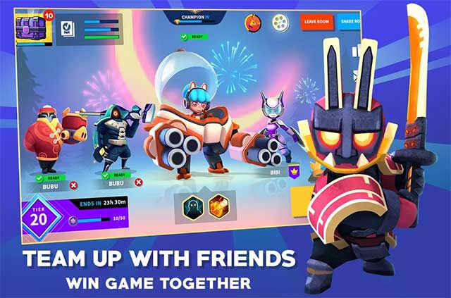 Lập nhóm với bạn bè và chiến đấu chống lại nhóm người chơi khác