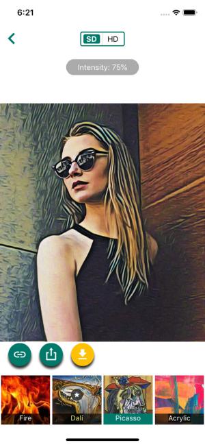 Biến bức ảnh thành tranh của Picasso