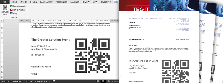 Add-in TBarCode Office giúp bạn tạo mã vạch trên Microsoft Office