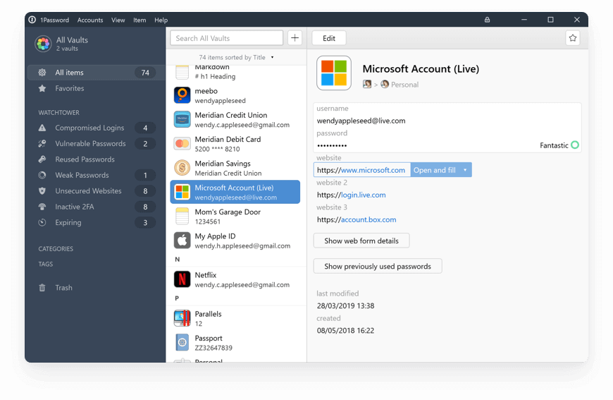 Cập nhật 1Password mới nhất