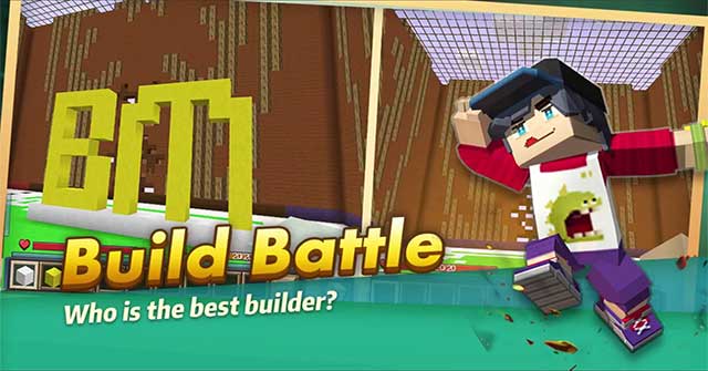 Build Battle for Android là một trò chơi xây dựng lấy bối cảnh vũ trụ Minecraft