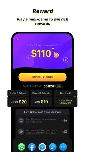 Chơi mini game để nhận thưởng