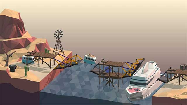 Tự sáng tạo ra các màn chơi mới và thiết kế cây cầu của riêng bạn trong chế độ Sandbox