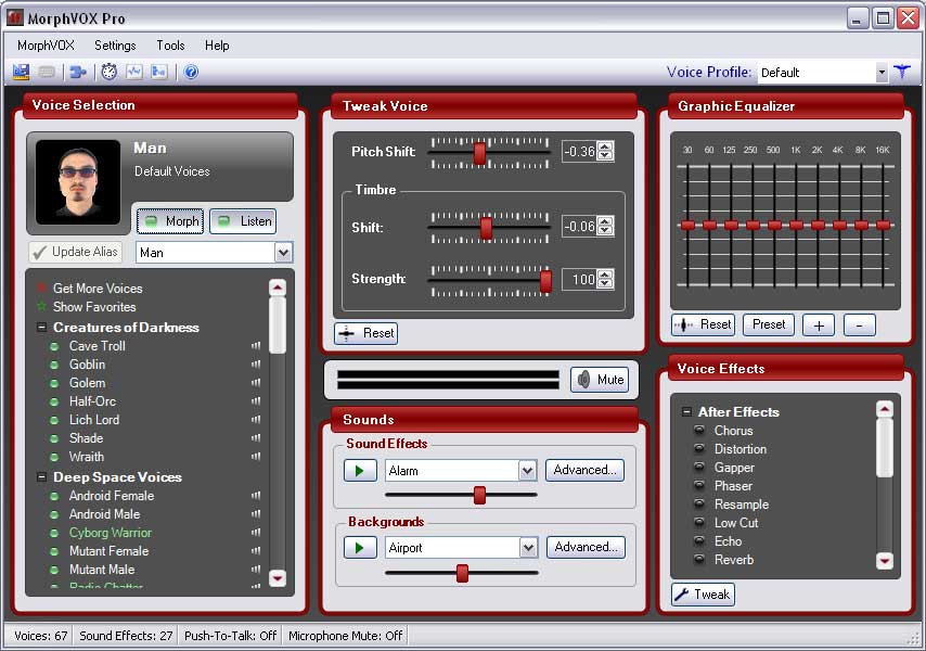 Giao diện MorphVOX Pro