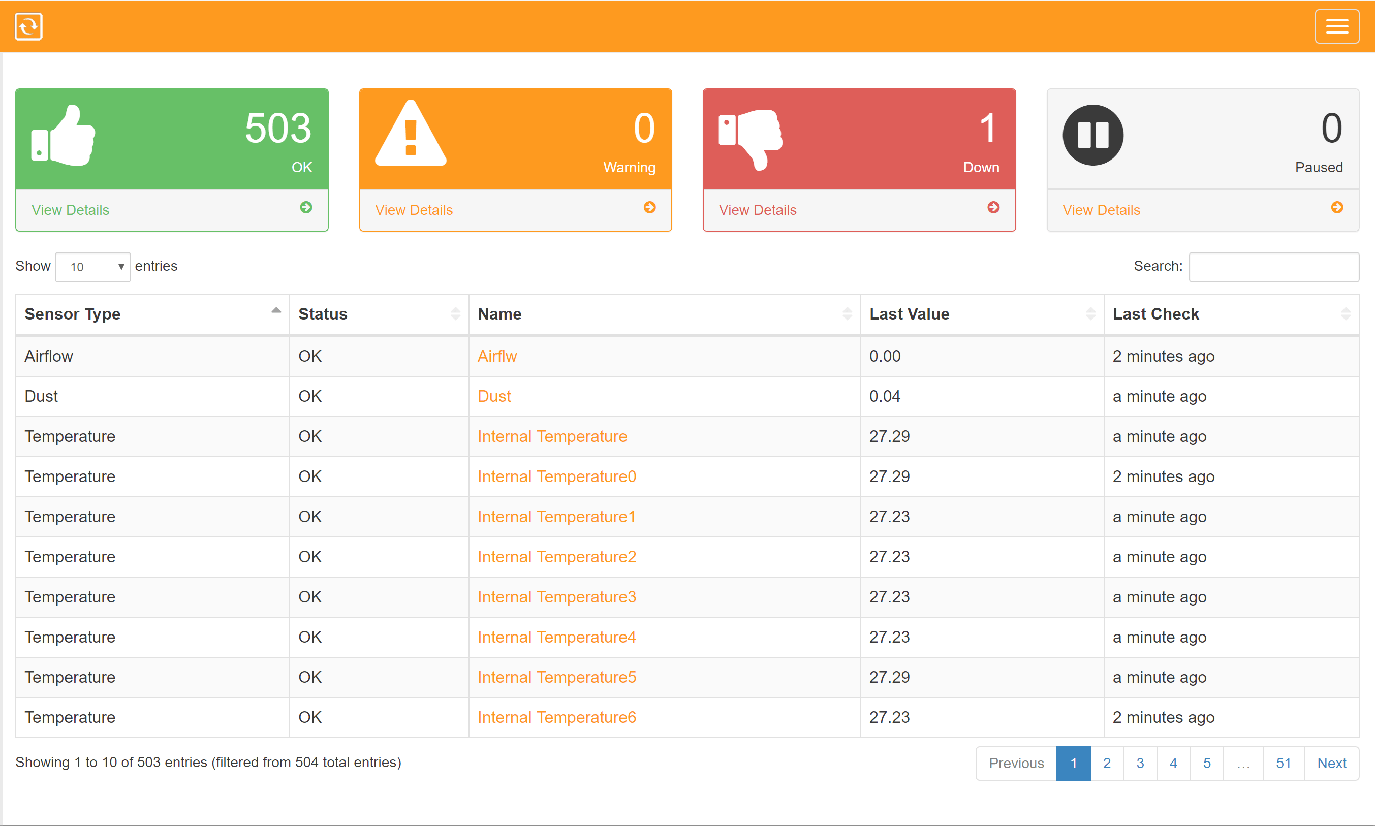 Giao diện ServersCheck Monitoring Software 