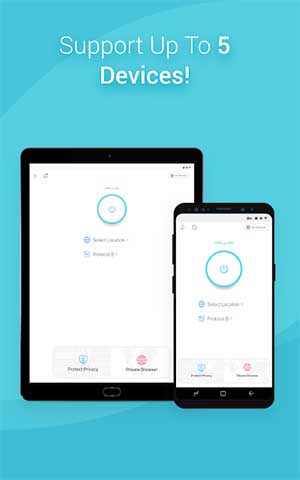 Hỗ trợ tới 5 thiết bị cùng lúc