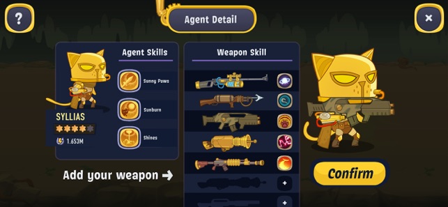 Trang bị cho anh hùng mèo những vũ khí và kỹ năng độc đáo để chiến đấu trong AFK Cats