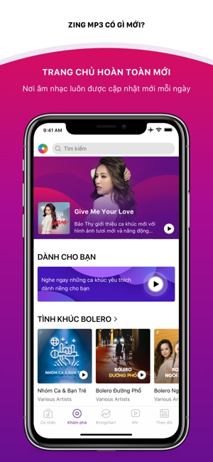 Ứng dụng Zing MP3 cho iOS
