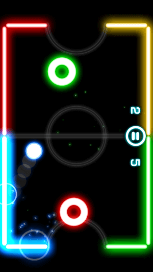 Glow Hockey 2 cho bạn trải nghiệm các trận Air Hockey nagy trên điện thoại