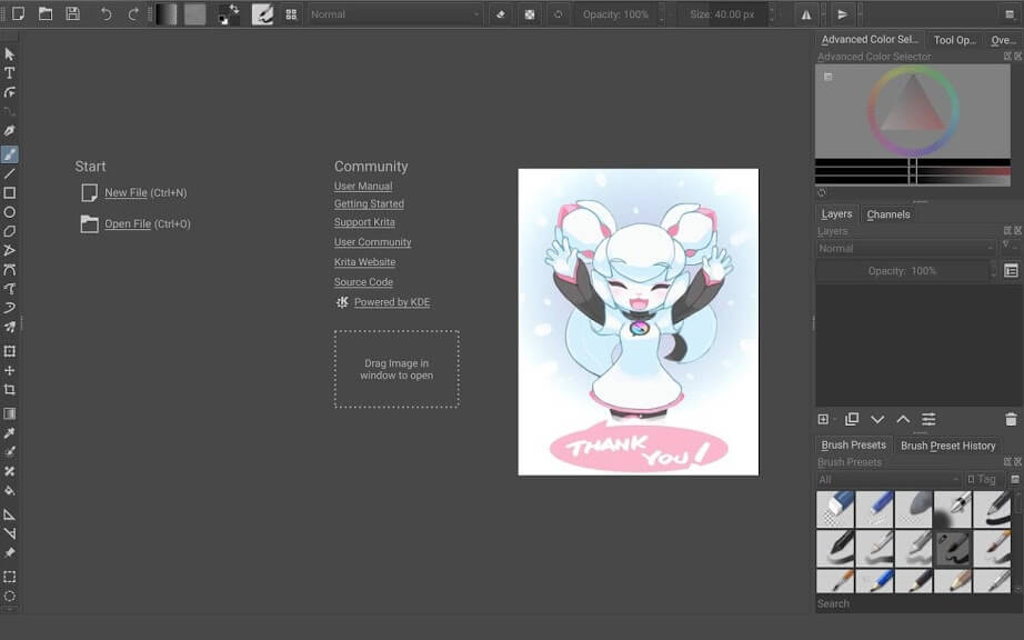 Trải nghiệm Krita trên máy tính bảng Android hoặc Chromebook