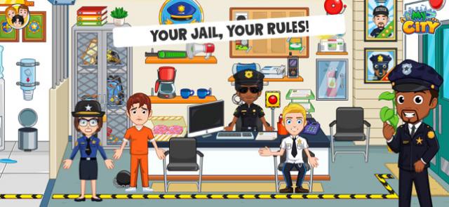 Bé khám phá nhà tù trong game My City: Jail House
