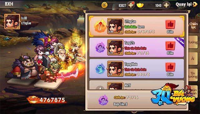Game chiến thuật thẻ tướng 3Q