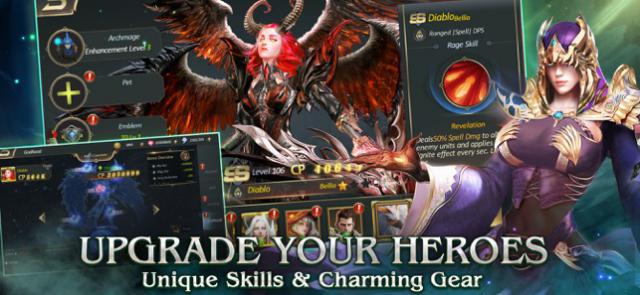 Nâng cấp anh hùng của bạn bằng các tăng sức mạnh và cường hóa trang thiết bị