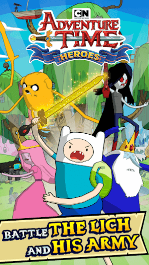 Đánh bại Lich và đội quân của hắn trong game Adventure Time Heroes