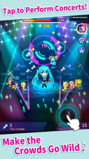 thắp sáng buổi hòa nhạc của Hatsune Miku chỉ bằng cách chạm ngón tay trên màn hình