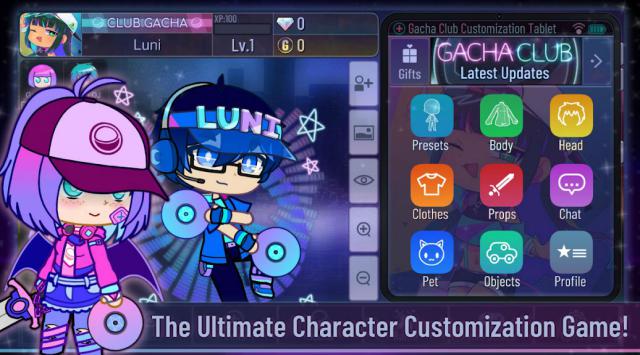 Chọn và tùy chỉnh nhân vật anime của bạn trong game Gacha Club