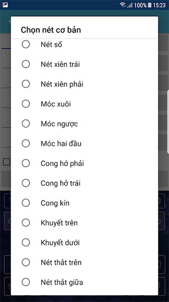 Chọn nét cơ bản