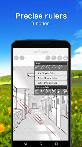 Sử dụng công cụ trong ibis Paint X để vẽ tranh chính xác như trên giấy
