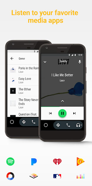 Nghe nhạc, radio... với 1 chạm trên Android Auto