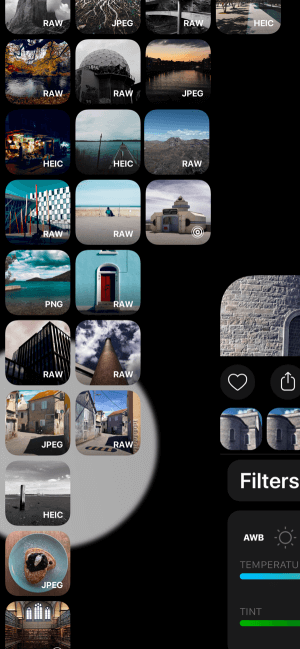 Obscura Camera có khả năng chụp ở nhiều định dạng ảnh khác nhau