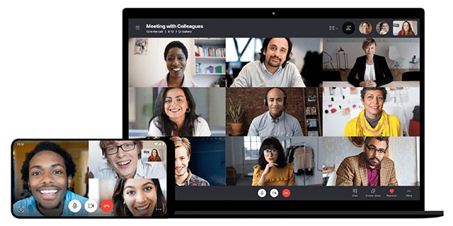 Skype 8.62 cho phép xem nhiều bạn bè, người thân trong chế độ lưới mới của cuộc gọi video