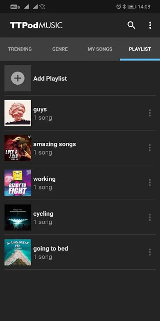 Tạo playlist cá nhân trên TTPod 