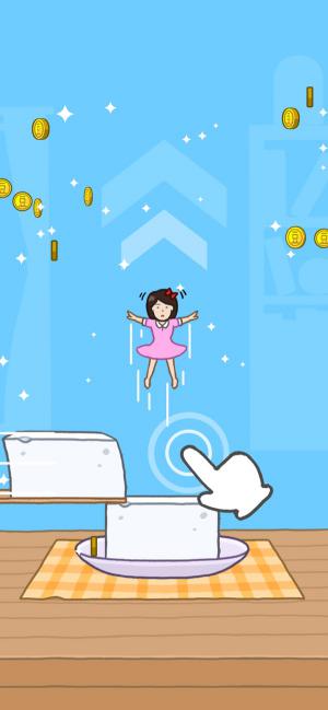 Chạm vào màn hình để cô gái nhảy lên