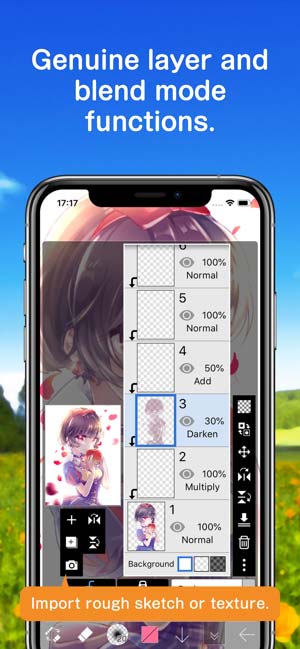 Chọn chế độ vẽ tranh, blend màu... trong ibis Paint X